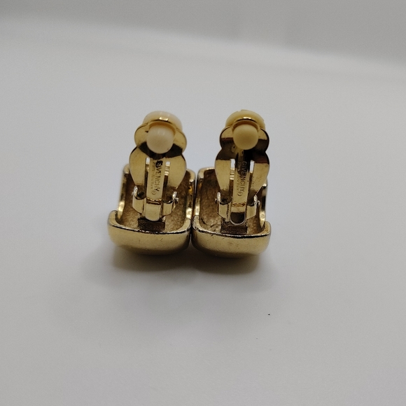 Givenchy Vintage Gold Hoop Half Moon  Earrings - Picture 6 of 6